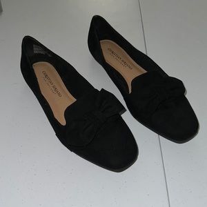 Christian Siriano Black Bow Loafers for Women